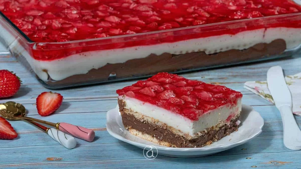 Γλυκό ψυγείου χωρίς καθόλου ζάχαρη - Πολύ οικονομική συνταγή με γεύση σοκολάτα, βανίλια και φράουλα