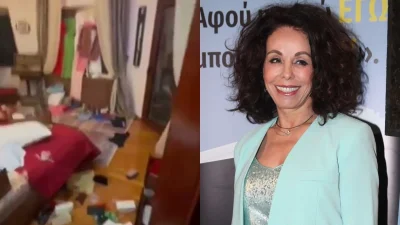 Θύμα διάρρηξης η Βούλα Πατουλίδου - Σοκαριστικό βίντεο από το διαλυμένο σπίτι της στην Θεσσαλονίκη