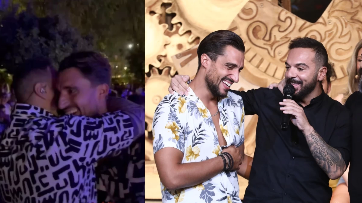 Συμφιλιώθηκαν Κατσούλης και Τριαντάφυλλος - Τι ψιθύριζε στο αυτί του Σάκη όσο τον αγκάλιαζε