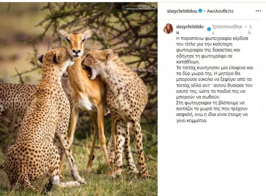 Σίσσυ Χρηστίδου instagram