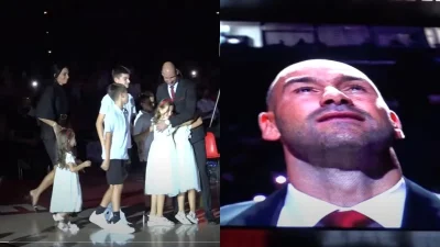 Μεγάλη συγκίνηση στο ΣΕΦ - Τα δάκρυα του Βασίλη Σπανούλη αγκαλιά με την Χοψονίδου και τα παιδιά του