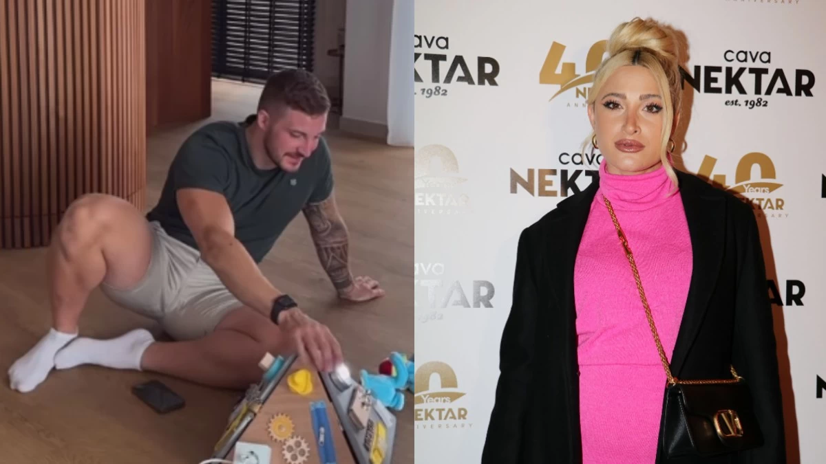 Συγκινημένη η Ιωάννα Τούνη - Καμάρωνε από μια γωνία τον αδερφό της που έπαιζε με το γιο της (Βίντεο)