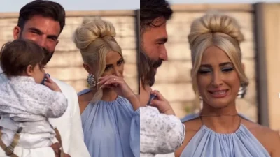 Αδημοσίευτο βίντεο από τη βάφτιση του Πάρη - Συγκίνηση με τα δάκρυα της Ιωάννας Τούνη την ώρα του μυστηρίου (Βίντεο)