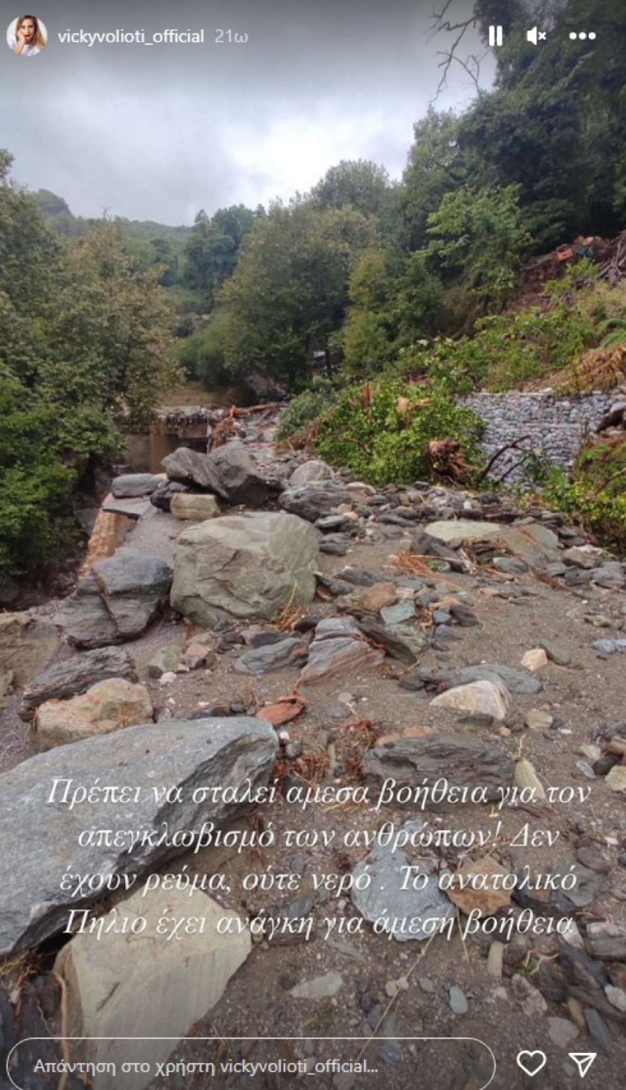 Βίκυ Βολιώτη - Κακοκαιρία Daniel