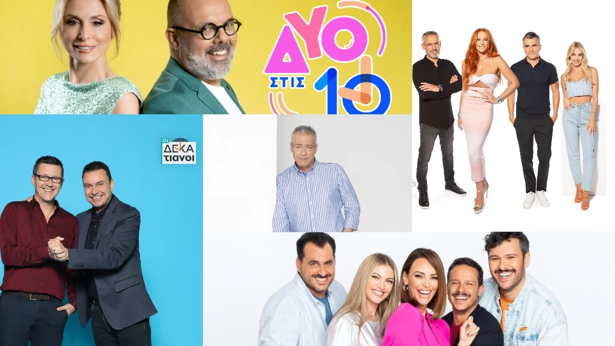 Τηλεθέαση πρωινής ζώνης 8/10 - Ποιος βγήκε πρώτος με 18,3% και ποιος τελευταίος με 2,7%