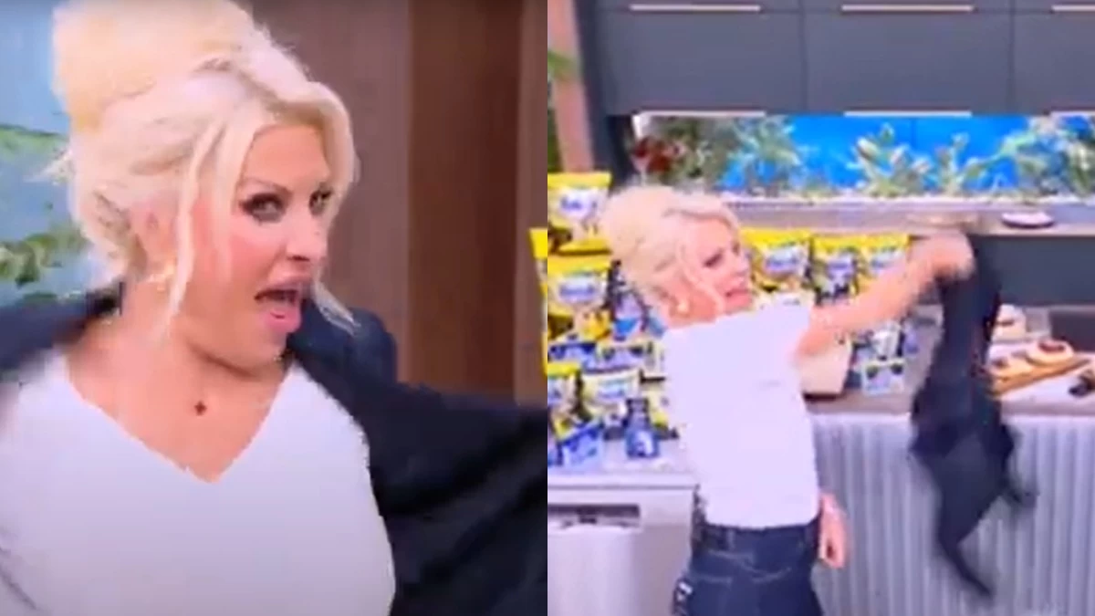 «Ε, όχι και γιαγιούλα!» - Πέταξε το σακάκι της και ζήτησε διαφημίσεις "έξαλλη" η Μενεγάκη μετά το τηλεφώνημα τηλεθεάτριας