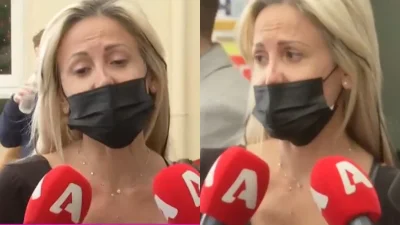 «Δεν είμαι καλά» - Η εικόνα της Άννας Φλωρινιώτη έξω από το νοσοκομείο που πέθανε ο αδερφός της