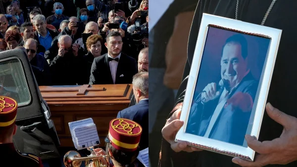 Βασίλης Καρράς: Οι 2 πιο δυνατές στιγμές στην κηδεία! Το ουίσκι στο φέρετρο και ο σπαραγμός "Αδερφέ μου, που με αφήνεις;"