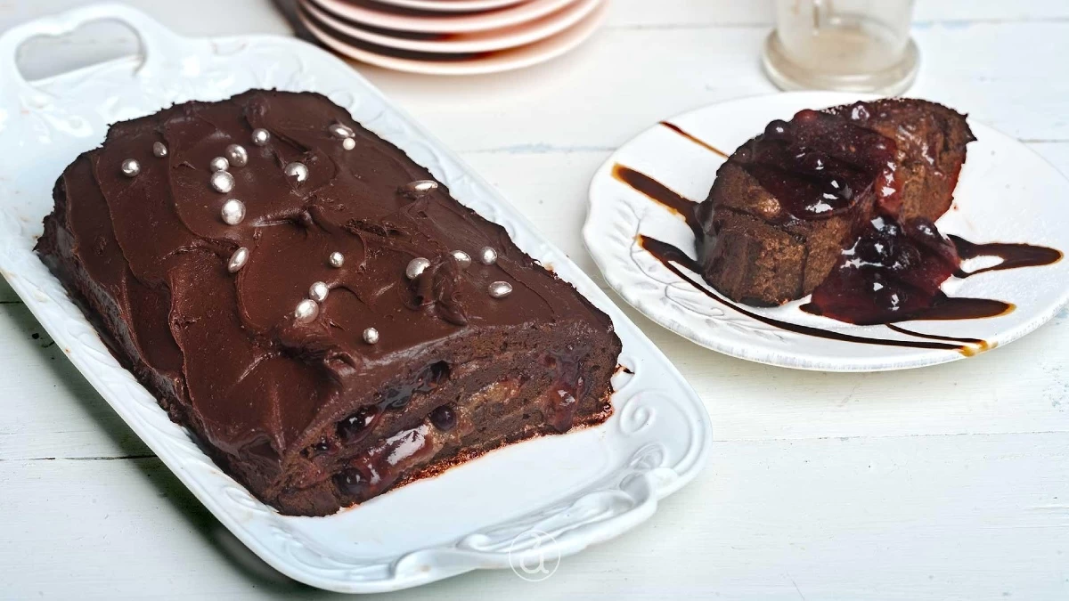 Γρήγορο γλυκό για τις γιορτές: Κορμός Χριστουγέννων με παντεσπάνι σοκολάτας