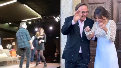 Δήμητρα Ματσούκα: Πέταξε την ανθοδέσμη του γάμου της με τον Πέτρο Κόκκαλη στους θεατές της παράστασης που πρωταγωνιστεί (Βίντεο)