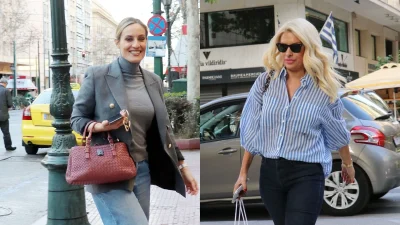 Άβαφες, με αθλητικές φόρμες & ατημέλητα μαλλιά: Η τυχαία συνάντηση Μενεγάκη & Μελέτη έξω από τα στούντιο του Mega - Η αντίδρασή τους