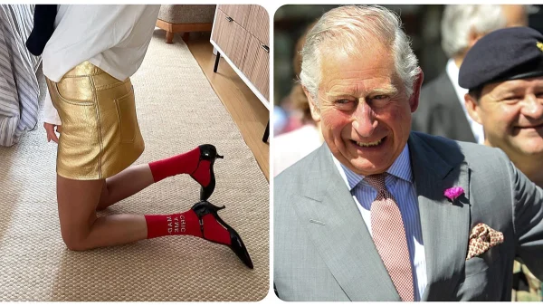 Πώς ένα ζευγάρι κόκκινες κάλτσες έφερε κοντά τον Βασιλιά Κάρολο και τη Leandra Medine Kohen