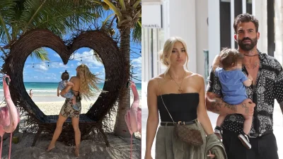 Iωάννα Τούνη - Δημήτρης Αλεξάνδρου: Άλλαξαν χρονιά με μαγιό κάτω από φοίνικες σε παραλία του εξοτικού Τουλούμ