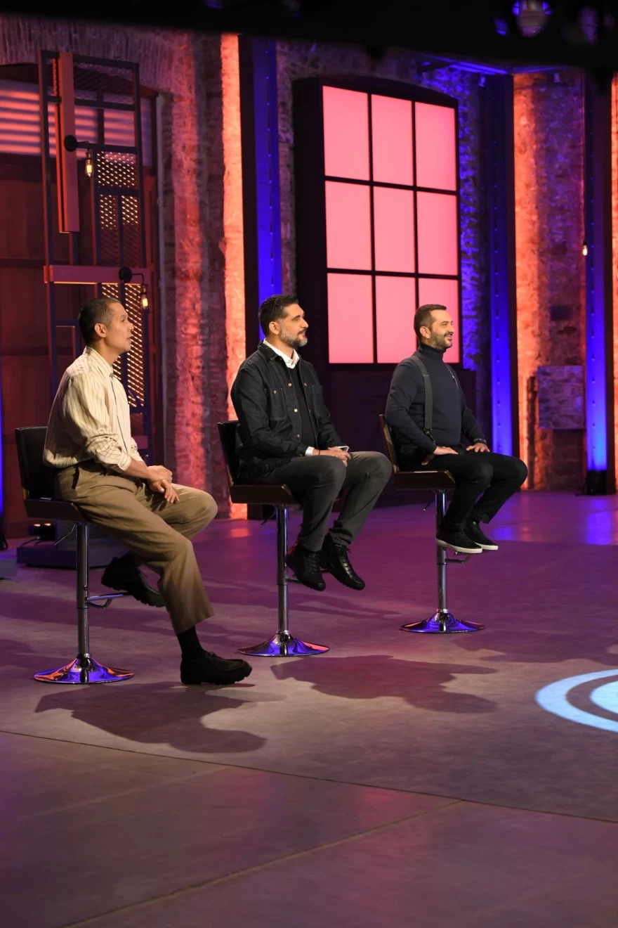 Οι κριτές του MasterChef: Σωτήρης Κοντιζάς, Πάνος Ιωαννίδης και Λεωνίδας Κουτσόπουλος