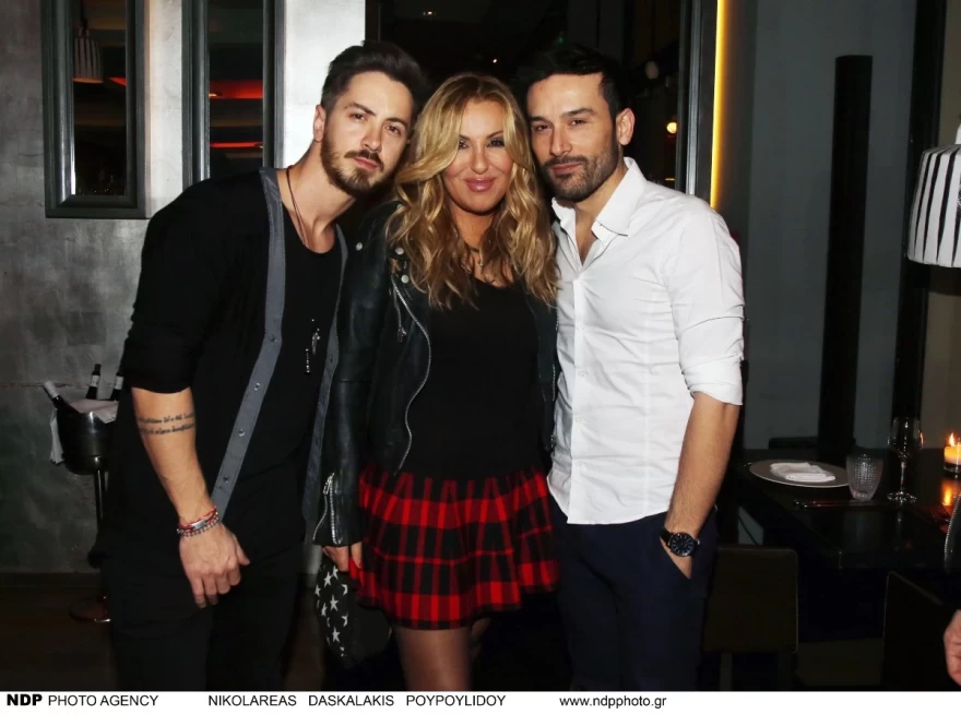 Ο Νίκος Γκάνος με την Ναταλία Γερμανού και τον Παναγιώτη Ραφαηλίδη σε παλαιότερη έξοδό τους