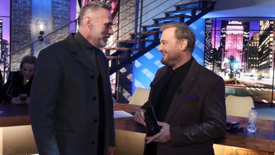 Ο Χρήστος Φερεντίνος με τον σκηνοθέτη Θάνο Κάππα