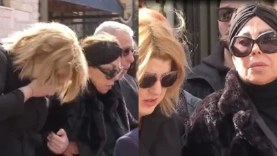 Άντζελα Δημητρίου: «Μανούλα μου» - Η τραγική στιγμή την ώρα που έβγαινε το φέρετρο της μητέρα της από την εκκλησία (Βίντεο)