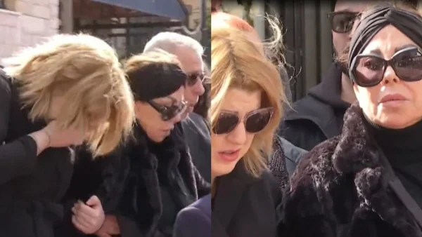 Άντζελα Δημητρίου: «Μανούλα μου» - Η τραγική στιγμή την ώρα που έβγαινε το φέρετρο της μητέρα της από την εκκλησία (Βίντεο)