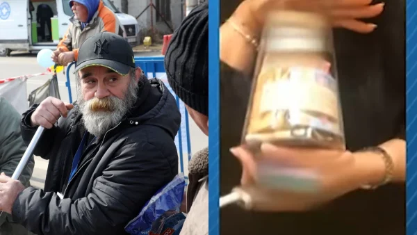Κωνσταντίνος Πολυχρονόπουλος: Η στιγμή που παίρνει χρήματα από βάζο με δωρεές για τον Άλλο Άνθρωπο επικαλούμενος έξωση (Βίντεο)