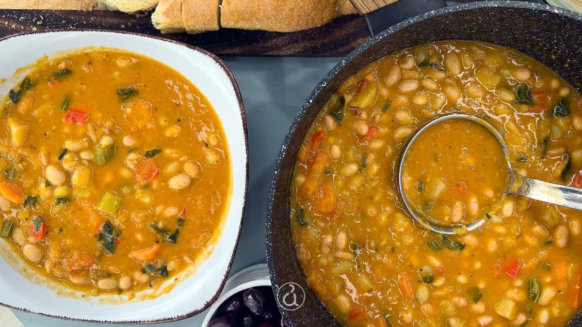 Κλασική φασολάδα χωρίς μούλιασμα - Το μυστικό της Αργυρώς για να χυλώσει άψογα