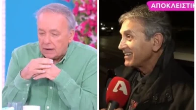 Γιώργος Νταλάρας: Αρνήθηκε ευγενικά να μιλήσει στις κάμερες - Το αιχμηρό σχόλιο του Ανδρέα Μικρούτσικου για τα "πεσίματα"