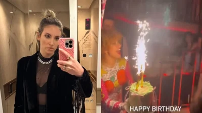 Αθηνά Οικονομάκου: Με πυρσούς στα χέρια και μία τεράστια τούρτα - Η φαντασμαγορική έκπληξη για τα γενέθλιά της σε πολύ γνωστό κλαμπ