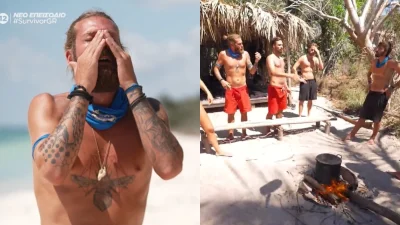 Survivor 5/3: «Ποιος είσαι ρε αντρακλάρα εσύ; Θες να μας δείρεις όλους;» - "Σφαγή" στην παραλία των μπλε! Ράκος ψυχολογικά ο Σταμάτης ξέσπασε σε κλάματα