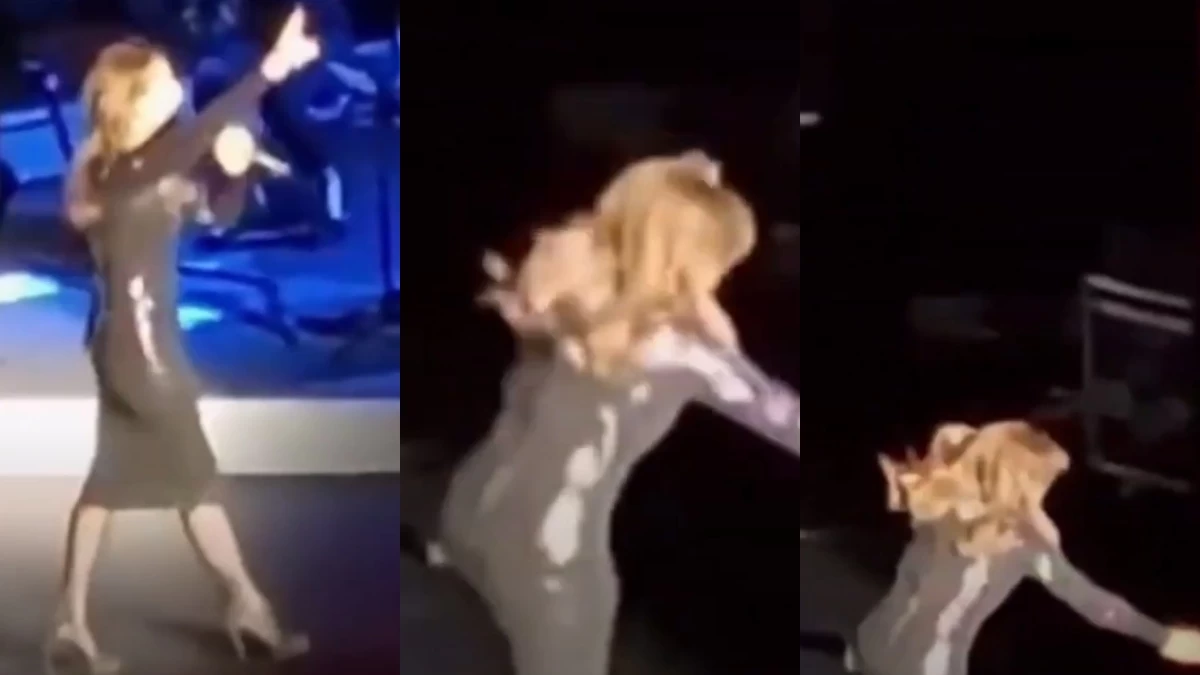 Βίκυ Λέανδρος: Ατύχημα για την τραγουδίστρια - Έπεσε και βρέθηκε ένα μέτρο κάτω από τη σκηνή (Βίντεο)