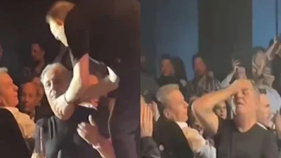 Σταμάτης Γονίδης: Φίλησε στο στόμα τον Ζαφείρη Μελά (Βίντεο) - Η αντίδραση του, τα χειροκροτήματα και οι φωνές