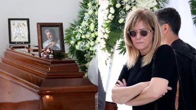 Κηδεία Γιάννη Φέρτη: «Το μόνο που μπορώ να πω είναι...» - Τα πρώτα λόγια της Μαρίνας Ψάλτη μετά τη συγκινητική τελετή