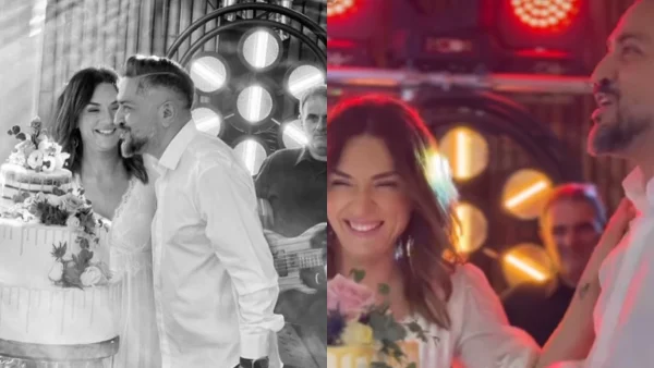 Βάσω Λασκαράκη & Λευτέρης Σουλτάτος: Το γλέντι τους έμοιαζε με δεύτερο γάμο - Το φόρεμα "νυφικό", η τούρτα και ο χορός μέχρι το πρωί στο πάρτι επετείου