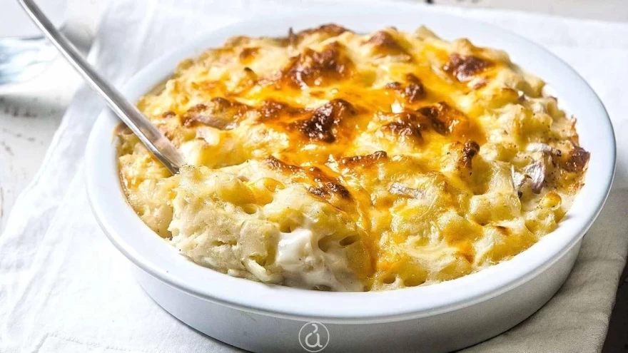 Mac and cheese με μπεσαμέλ χωρίς αυγά