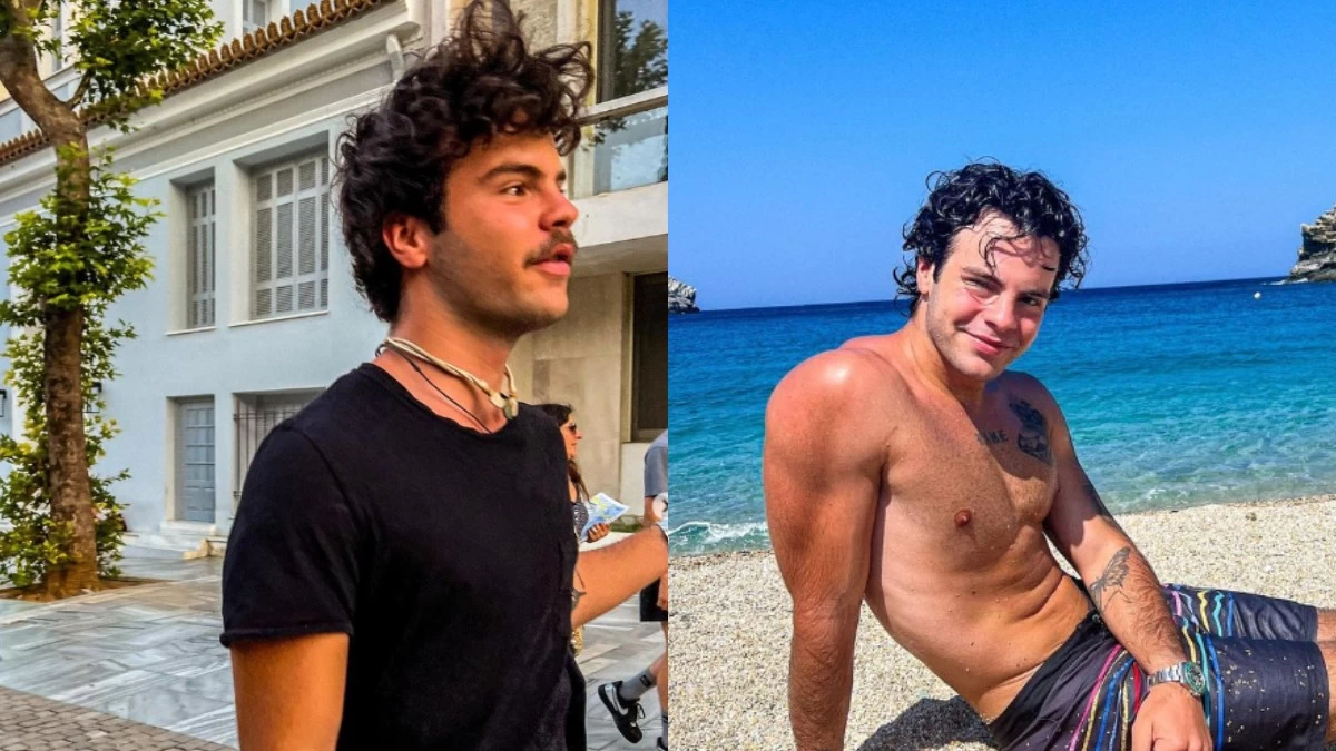 Άγγελος Λάτσιος: Έπαιζε τάβλι ημίγυμνος στην παραλία - Το σχόλιο της Ελένης Μενεγάκη κάτω από τη φωτογραφία του