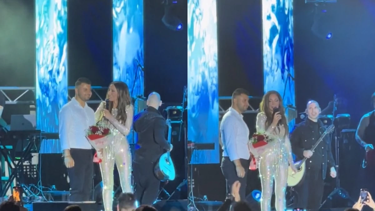 Δέσποινα Βανδή: «Έτσι πρέπει να κάνουν οι άντρες!» - Πρόταση γάμου με λουλούδια και μονόπετρο στη σκηνή που τραγουδούσε (Βίντεο)