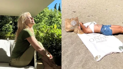 Ελένη Μενεγάκη: Για φαγητό στο πέτρινο εστιατόριο του Ματέο Παντζόπουλου στην Άνδρο - Φωτογραφία