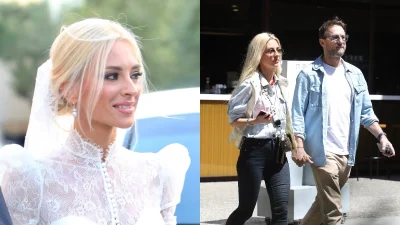 Κώστας Καραφώτης: Αδημοσίευτες φωτογραφίες από την προετοιμασία της συζύγου του πριν φτάσει στην εκκλησία - Με λευκό νυχτικό και ρόλεϊ στα μαλλιά