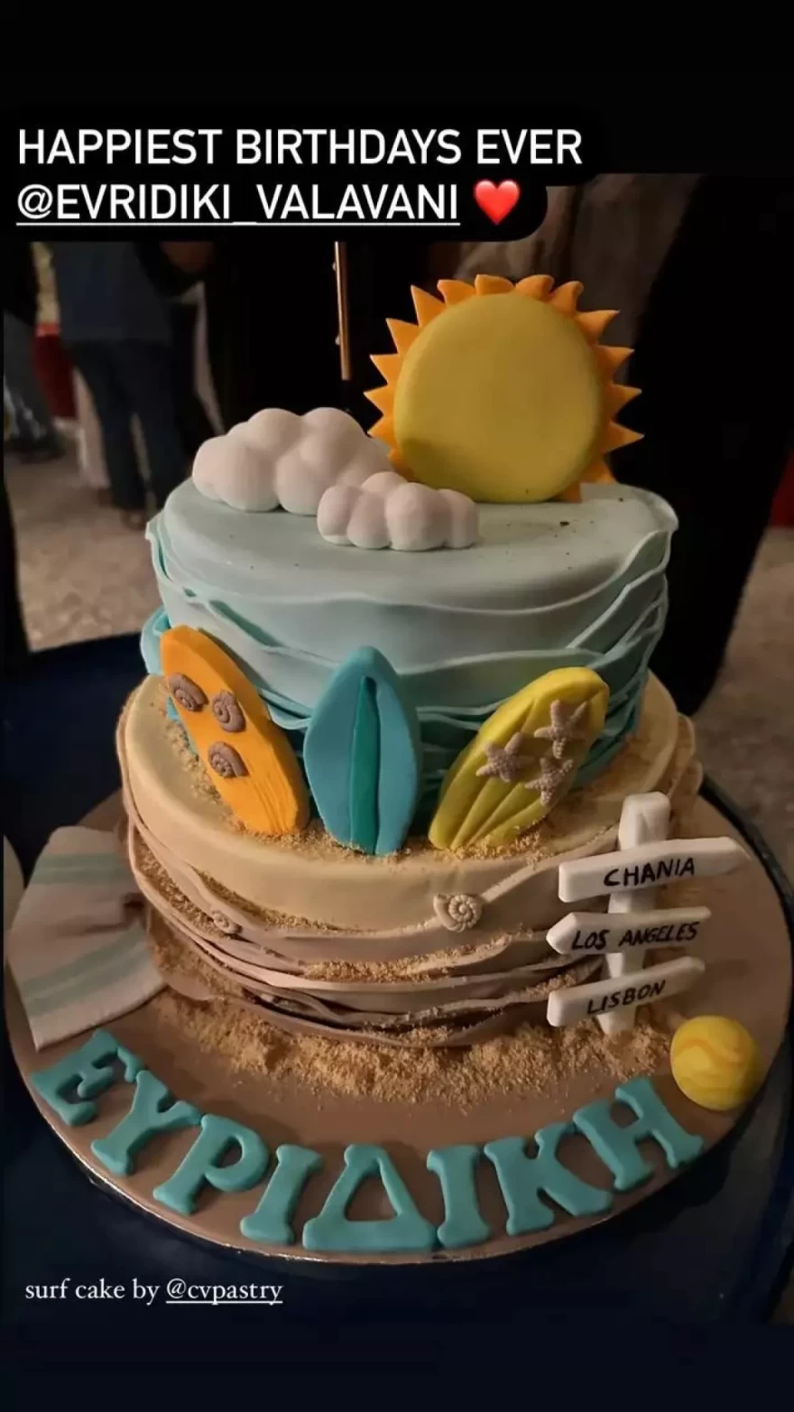 Ευρυδίκη Βαλαβάνη ανάρτηση Γρηγόρη Μόργκαν για γενέθλια