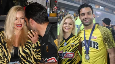 Βίκυ Κάβουρα: Διπλή χαρά στο σπίτι που μένει με τον Γιώργο Τζαβέλλα - Ο χορός στο baby shower μπροστά από την πισίνα και η τούρτα υπερπαραγωγή