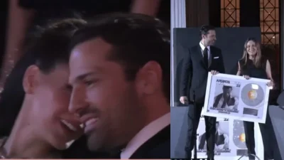 Αλεξάνδρα Νίκα: Εντυπωσιακή με αστραφτερό φόρεμα στην απονομή του Κωνσταντίνου Αργυρού - Τα τρυφερά πλάνα του ζευγαριού