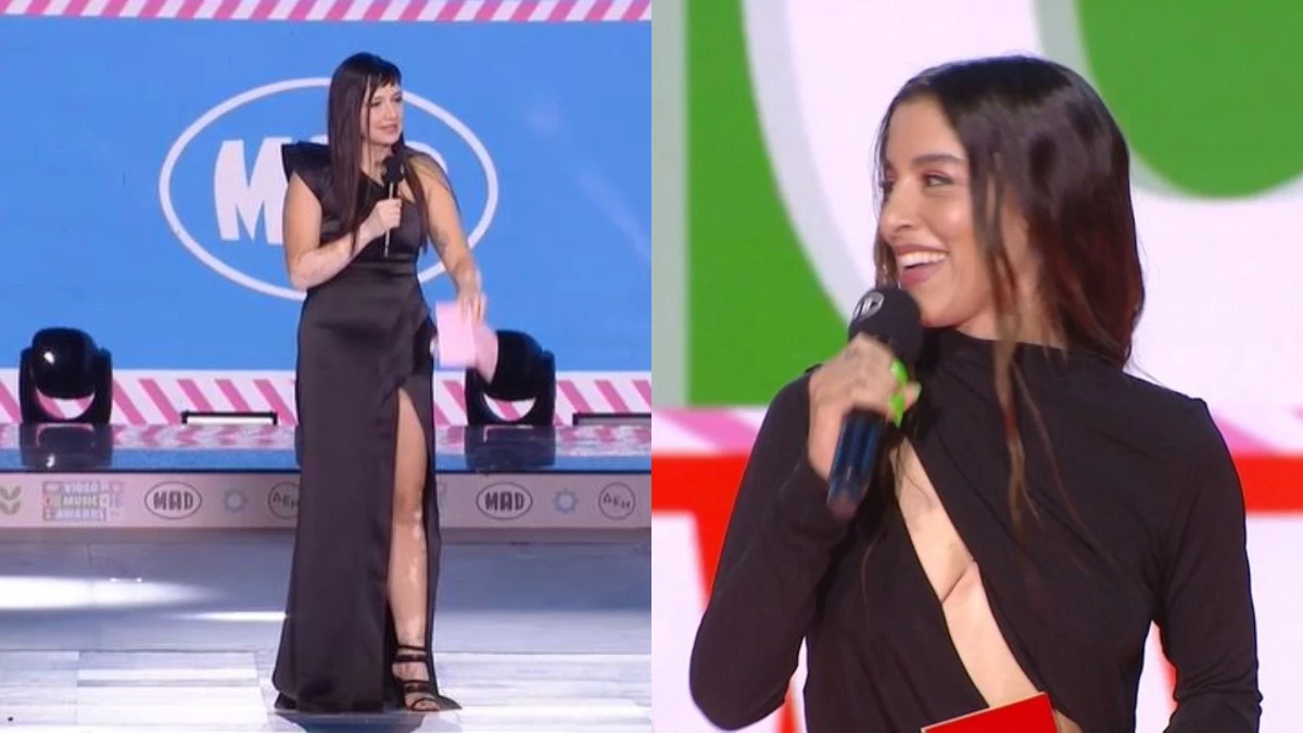 Mad VMA: «Θα μπορούσα να χασμουρηθώ, αλλά...» - Η αμηχανία όταν η Αθηναΐς Νέγκα έδωσε βραβείο στην Μαρίνα Σάττι