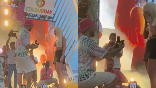 FY: Έκανε πρόταση γάμου στη σύντροφό του πάνω στη σκηνή – Γονάτισε και της έβγαλε το δαχτυλίδι