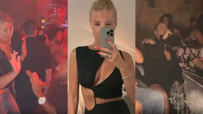 Φαίη Σκορδά: Τα "έσπασε" με τον Γιώργο Μαζωνάκη μέχρι τα ξημερώματα - Τα νυχτοπερπατήματα στη Μύκονο με στενό φόρεμα