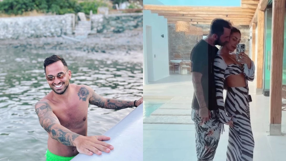 Άρης Σοϊλέδης: Πρωινό στην ιδιωτική τους πισίνα με τα πόδια μπλεγμένα - Η τρυφερή ανάρτηση από το χλιδάτο δωμάτιο στη Μύκονο με την Κυπαρίσση