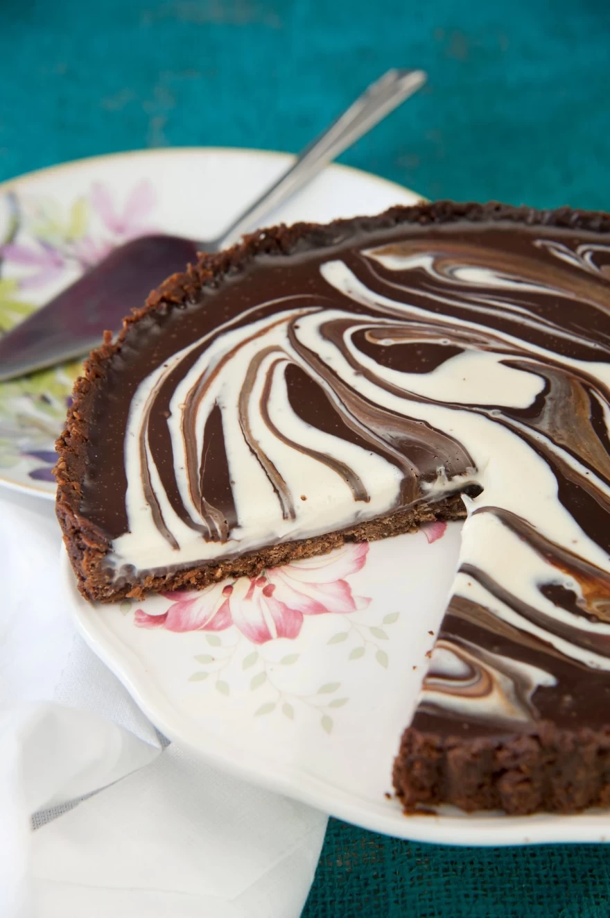 Τάρτα σοκολάτα - καρύδα