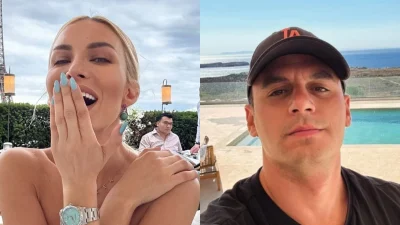 Κατερίνα Καινούργιου: «Το πύρινο φιλί...» - Με μαύρο στενό φόρεμα στο πλευρό του Κουτσουμπή μπροστά στο ηλιοβασίλεμα στην Αντίπαρο