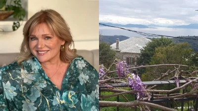 Μαρία Καβογιάννη: Πέτρινο με τεράστιο κήπο και μαγευτική θέα από το βουνό - Φωτογραφίες από το εξοχικό της στο Πήλιο