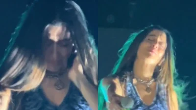 Μαρίνα Σάττι: Απομάκρυνε το μικρόφωνο για να μην ακουστούν τα κλάματά της - Η στιγμή που "έσπασε" πάνω στη σκηνή