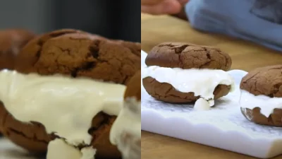 Παγωτό σάντουιτς με τρία υλικά χωρίς κόπο