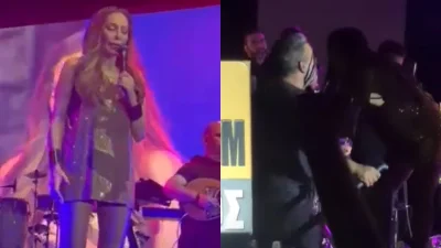 Δέσποινα Βανδή: Το φιλί στο στόμα με τον Βασίλη Μπισμπίκη στη συναυλία της & η στιγμή που "λύγισε" στη σκηνή