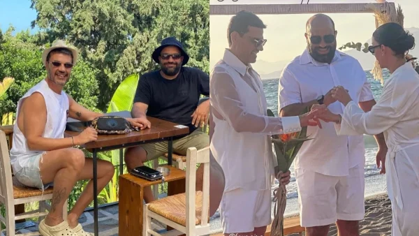 Παντρεύτηκε ο Παντελής Τουτουντζής με κουμπάρα την Ελένη Φουρέιρα - Η ρομαντική τελετή με φόντο το ηλιοβασίλεμα